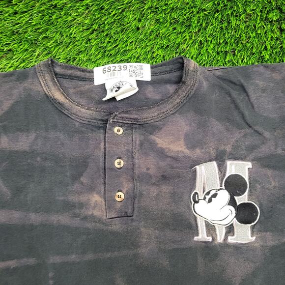 Vintage 90s Mickey Shirt Womens Xl 22x26 Bleached Black - Picture 3 of 13